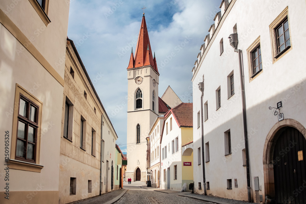 Historische Altstadt Straße in Znojmo Tschechische Republik