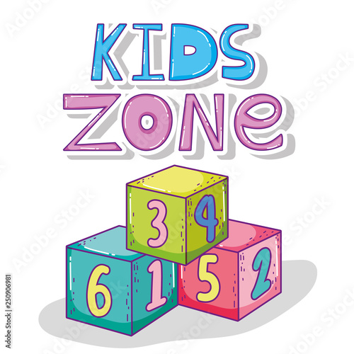 kids play zone with cubes game