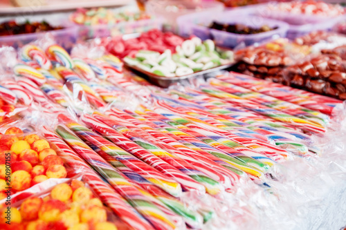 Colorful lollipops stick
