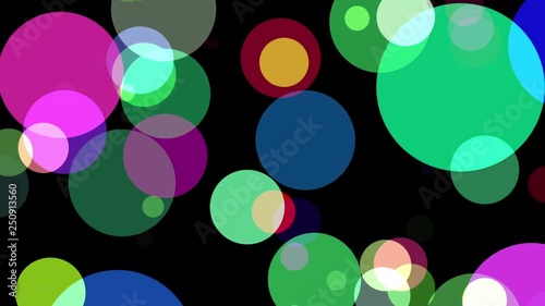 Colorful Multicolored Circles Popping Abstract Motion Background Loop 2