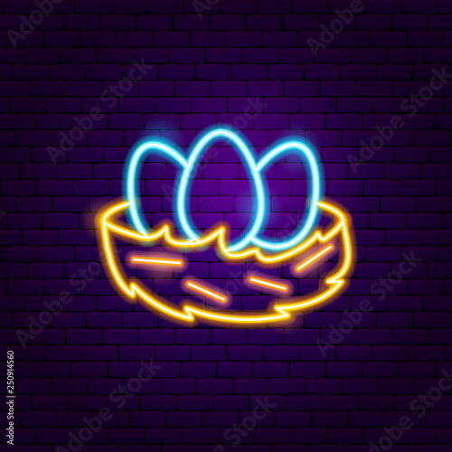 Egg Nest Neon Sign