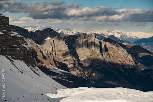 Winter in Madonna di Campiglio Aerial Drone Italy Dolomites Trentino © Chawran