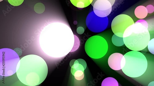 Colorful Pop Shine Circles Bubbles Abstract Motion Background Loop 1