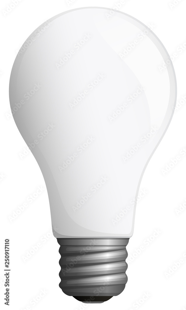 Vector illustration of a white light bulb. Vector illustration of a white light bulb.