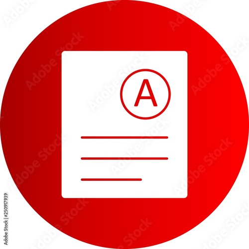 Vector A Grade Icon