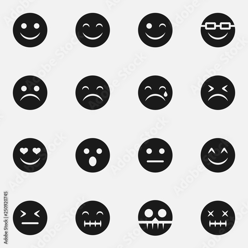 Fotografija Set of emoticon vector icons.