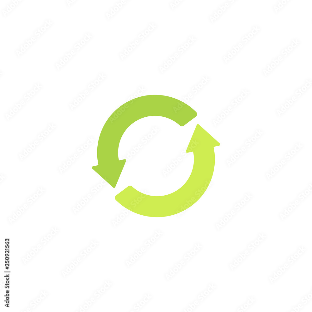 Recycling green sign. Eco logo or icon with green arrows in a circle. Recycling green sign. Eco logo or icon with green arrows in a circle.