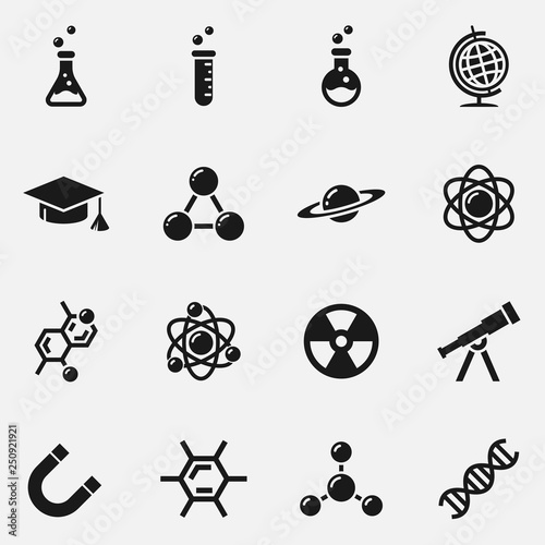 Set of science vector icons.