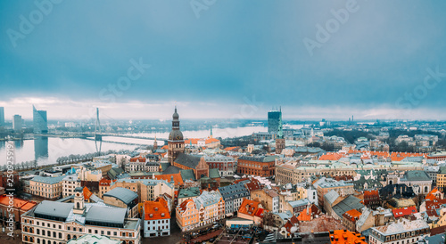 Cityscape In Winter Morning. Skyline With Dome Cathedral. Popular Place With Famous Landmarks. UNESCO World Heritage Site