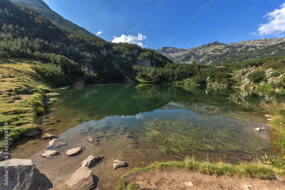 Summer landscape of Okoto (The Eye) lake, Pirin Mountain, Bulgaria
