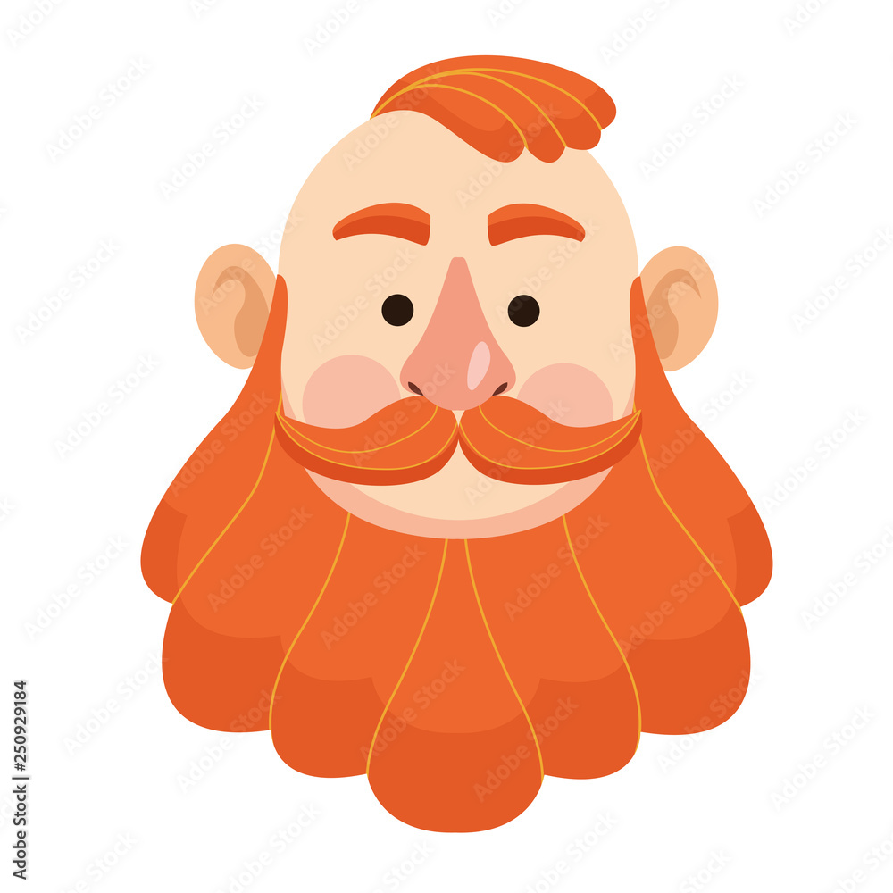 Naklejka premium Irish man face