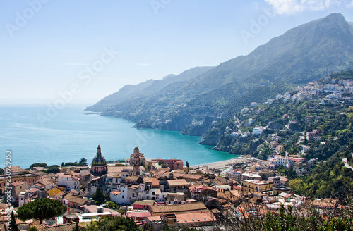 View of city with mountain and sea  photo