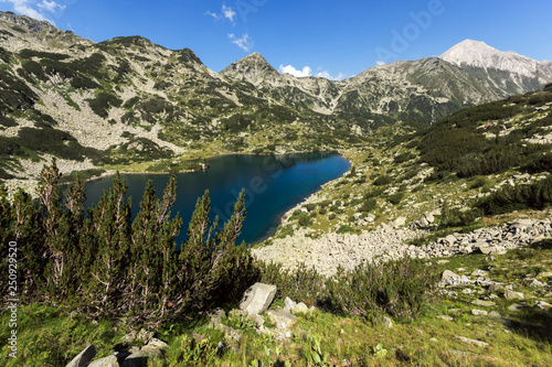 Summer landscape of Banderitsa Fish lake, Pirin Mountain, Bulgaria