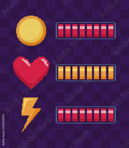 classic video game items bars