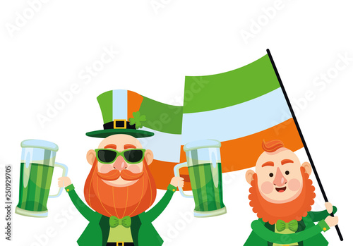 Saint patricks day funny elves cartoons