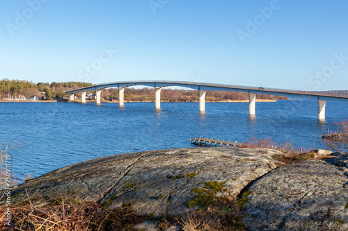 Bridge between mainland and island in the archipelago