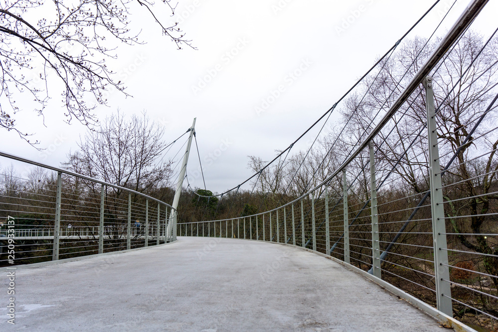 Fototapeta premium Liberty Bridge at Falls Park in Greenville SC