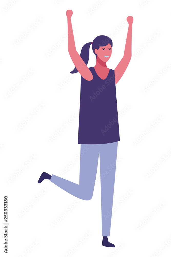 Fototapeta premium young woman cartoon