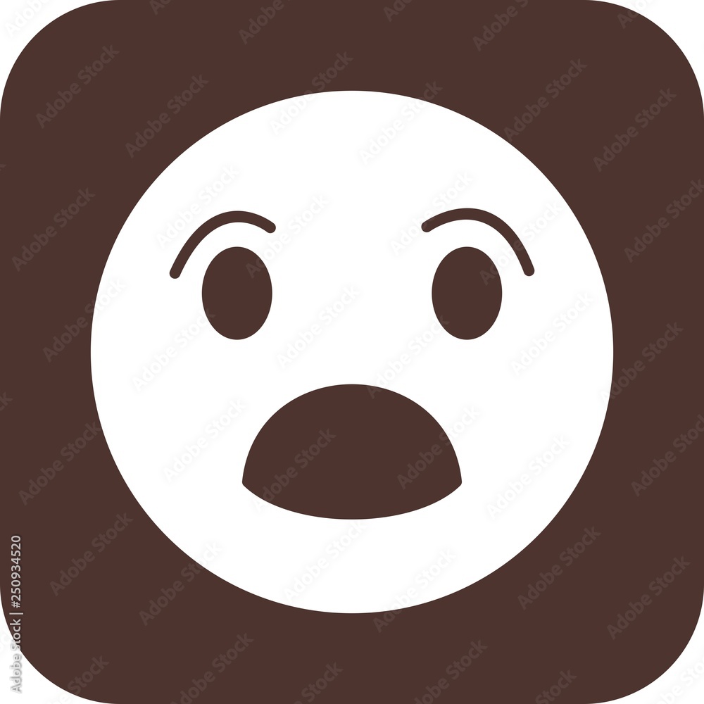 Vector Surprise Emoji Icon Stock Vector Adobe Stock