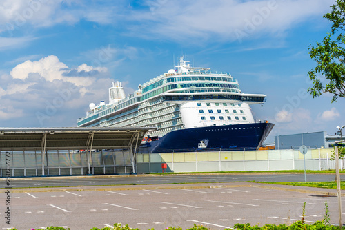 A cruise ship. Large passen...