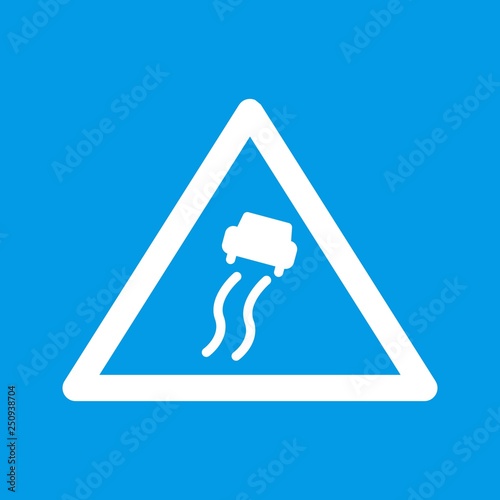 Vector Slippery Road Sign Icon