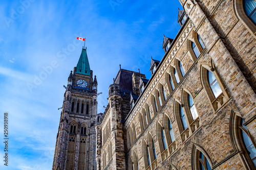 Ottawa CANADA - February 17, 2019: Federal Parliament Building of Canada in Ottawa, North America #250938918