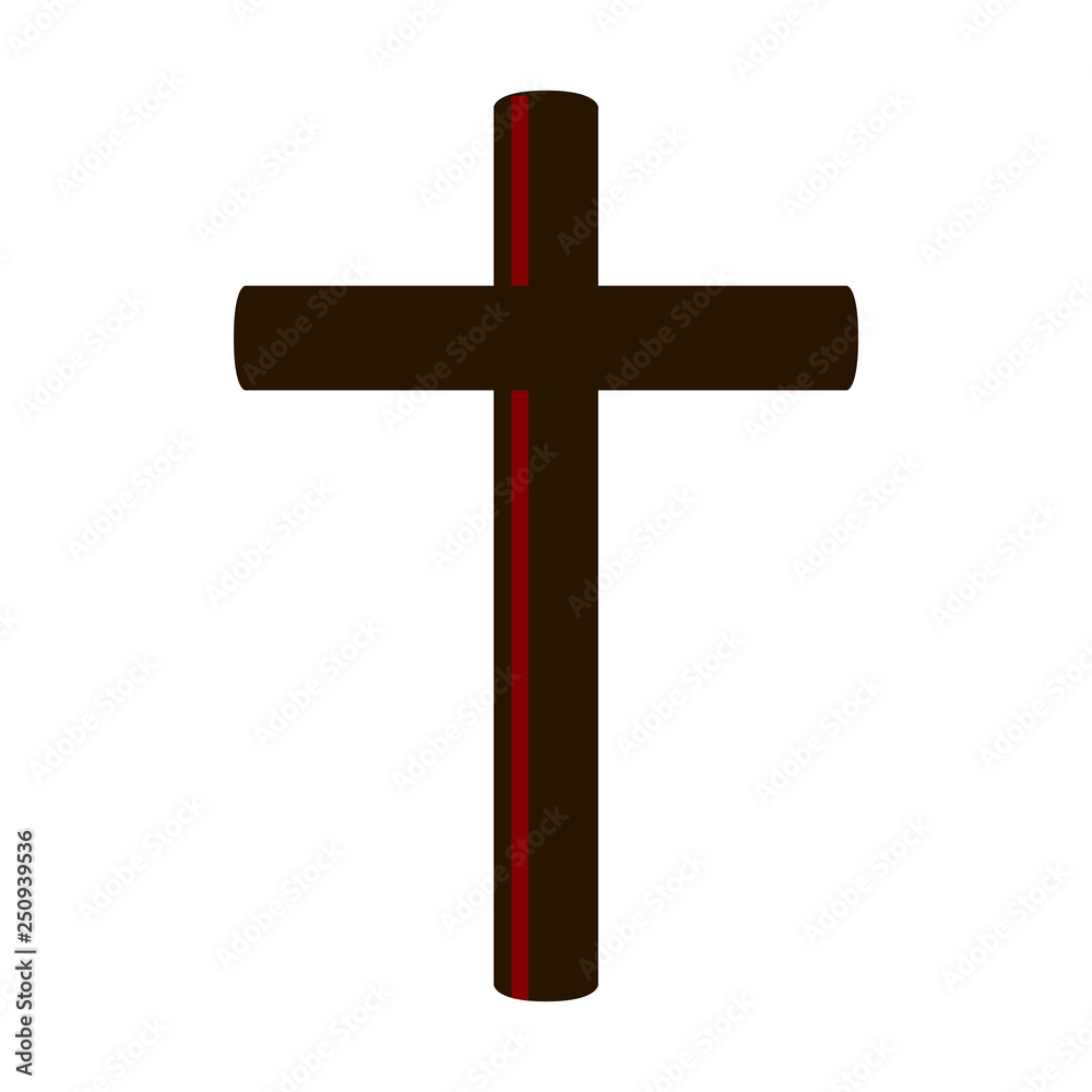 Isolated cross icon. Holy week. Vector illustration design Isolated cross icon. Holy week. Vector illustration design