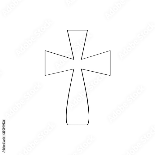 Isolated cross outline. Holy week. Vector illustration design