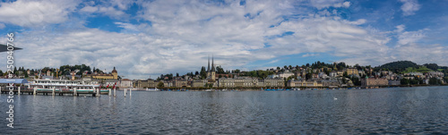 Paniramic view on Lucerne and Lake Lucerne, Switzerland