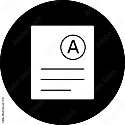 Vector A Grade Icon