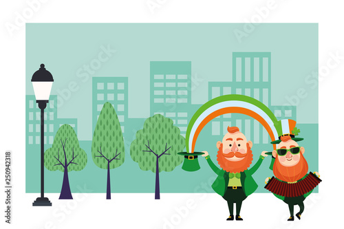 St patricks day elves cartoons