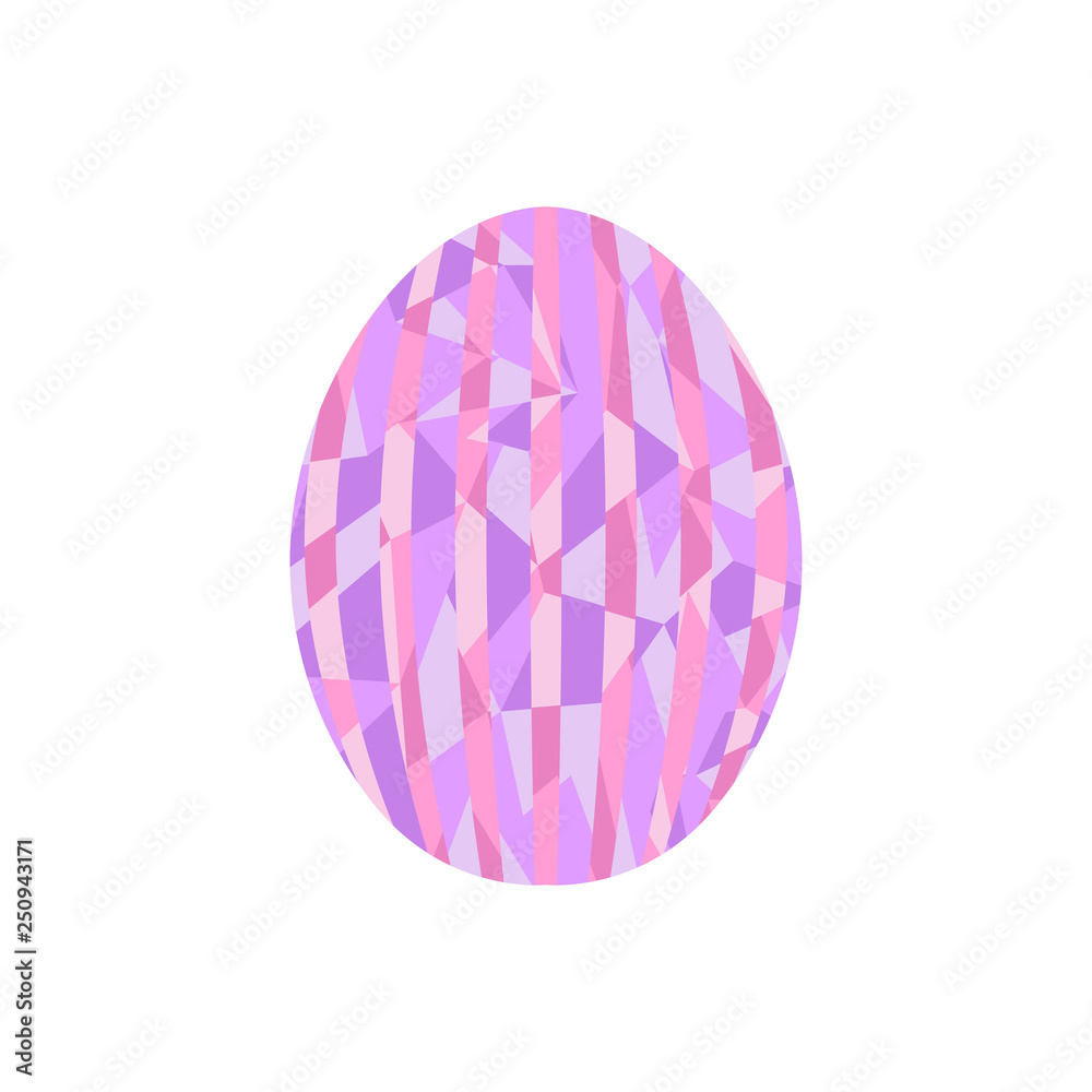 Polygon colored easter egg. Vector illustration design