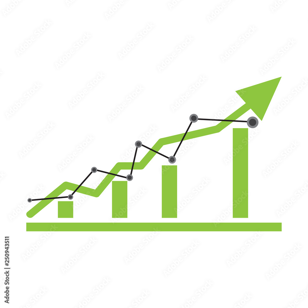 Fototapeta premium Isolated success business graph. Vector illustration design