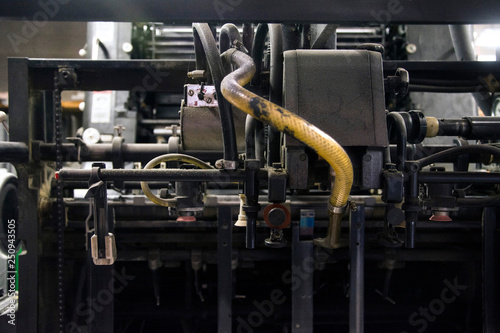 old engine on a printing press