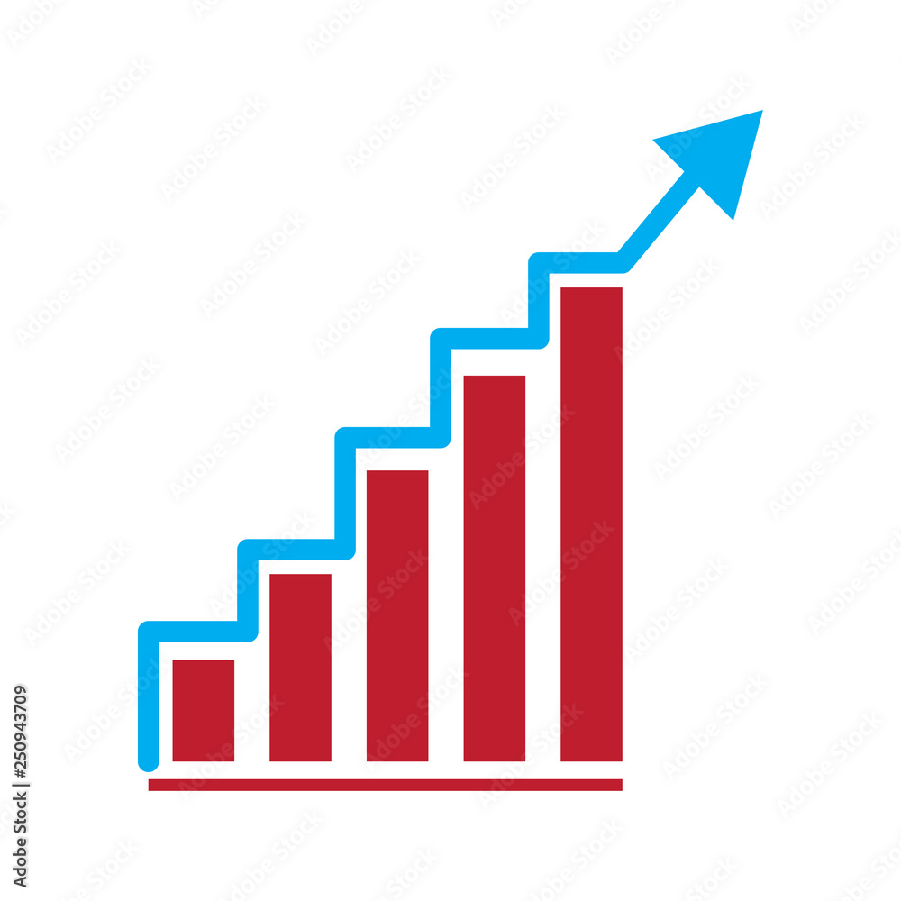 Isolated success business graph. Vector illustration design Isolated success business graph. Vector illustration design