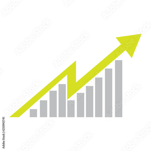 Isolated success business graph. Vector illustration design