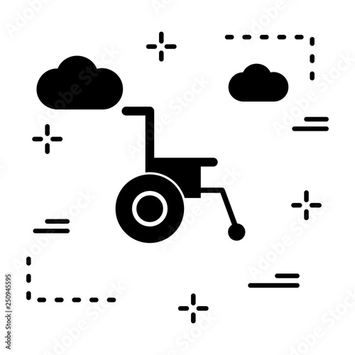 Vector Wheel chair Icon