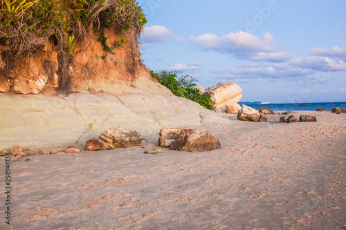  The rocks of the beach