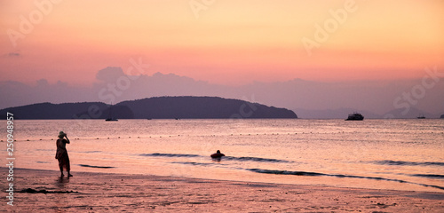 Sunset the beach of Ao Nang Krabi © 1981 Rustic Studio