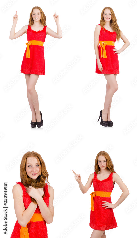 Young beautiful girl isolated on white Young beautiful girl isolated on white