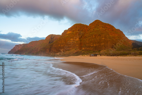 Alpenglow at Polihale Kauai at Sunset