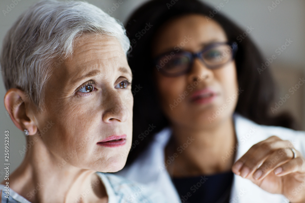 Portrait of female patient and doctor, Portrait of female patient and doctor,