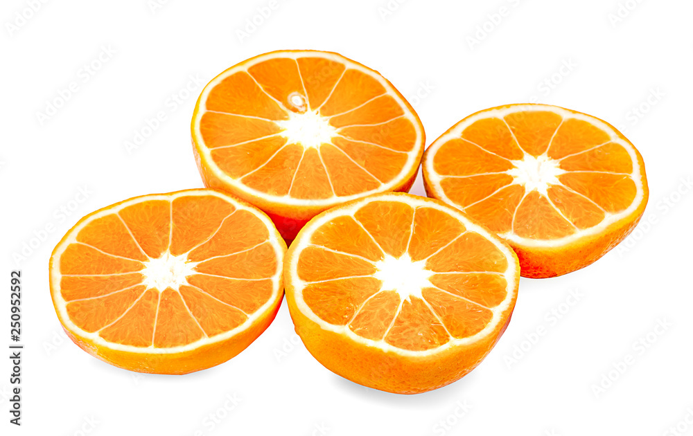 Orange slice isolated on white background Orange slice isolated on white background