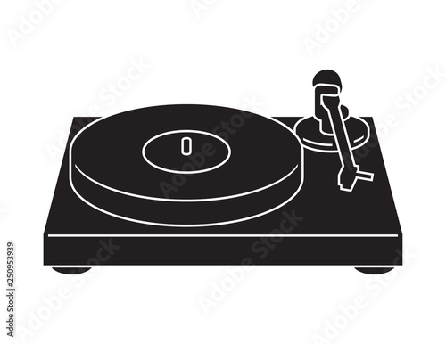 Turntable. Analog source. Vector illustration