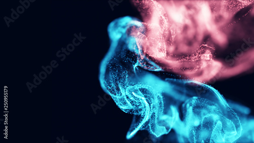 Abstract background with copy space for your text. Liquid paint drops in the water.