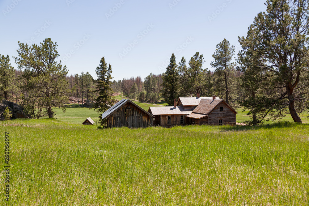 Old Western Homestead Property in Spring