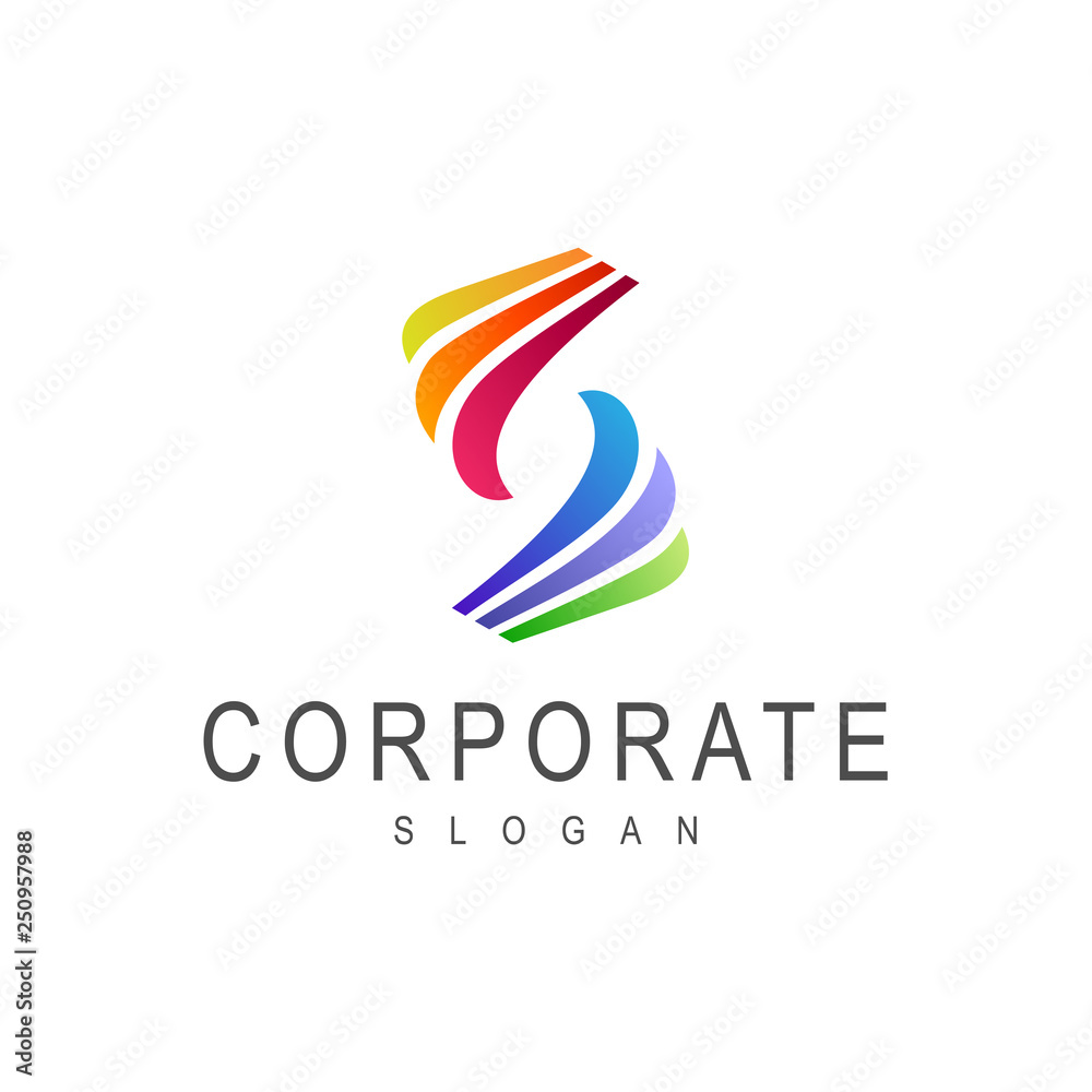 letter s logo in colorful layer shape letter s logo in colorful layer shape