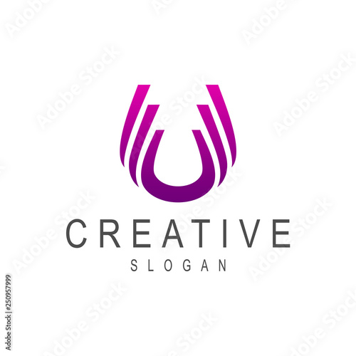 letter u logo template