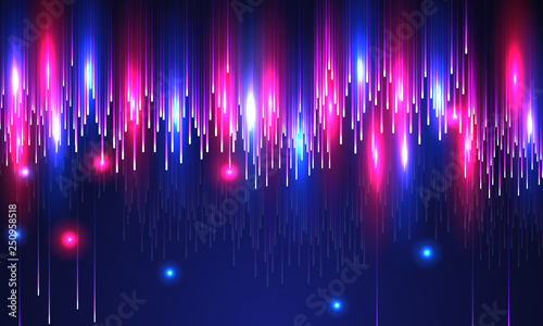 Science and technology concept digital shiny rays illustration for futuristic motion background.