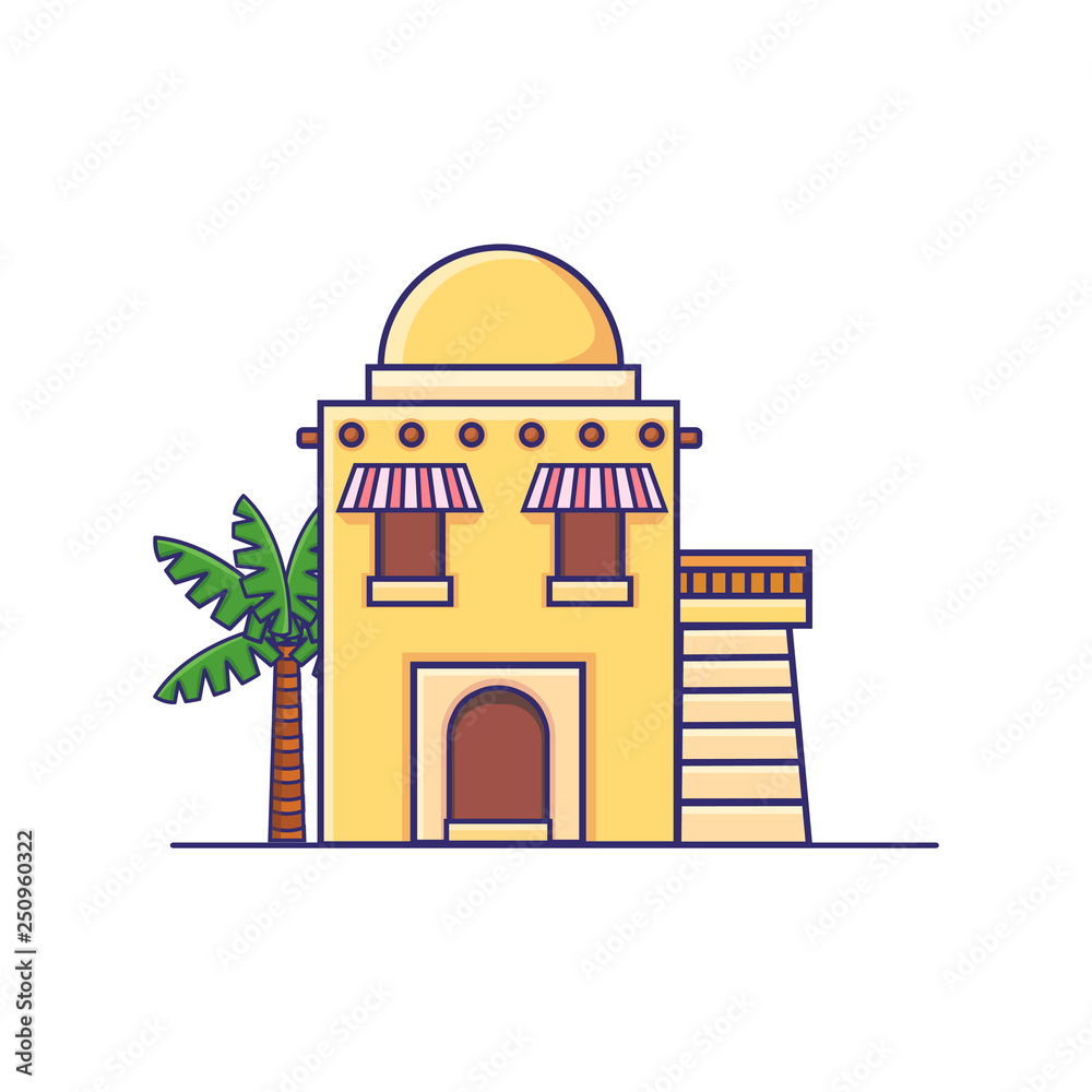 Arabian Traditional House Illustration
